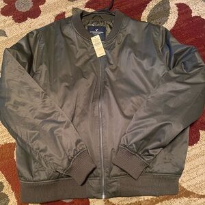 American Eagle Outfitters Charcoal Bomber Jacket
